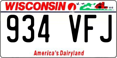 WI license plate 934VFJ