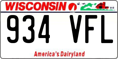 WI license plate 934VFL