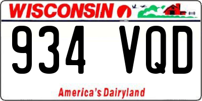 WI license plate 934VQD