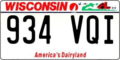 WI license plate 934VQI