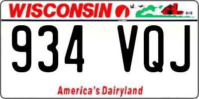 WI license plate 934VQJ