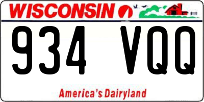 WI license plate 934VQQ