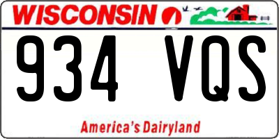 WI license plate 934VQS