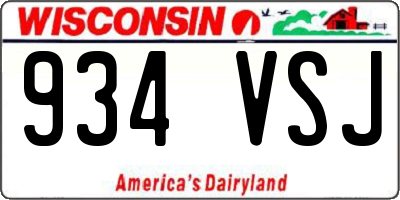 WI license plate 934VSJ