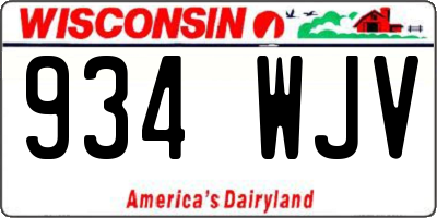 WI license plate 934WJV