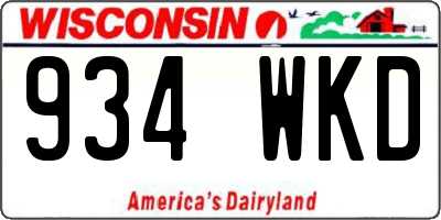 WI license plate 934WKD