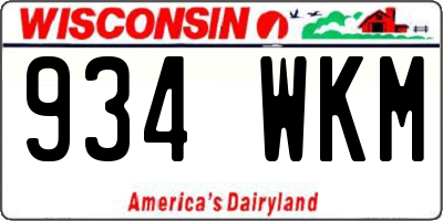 WI license plate 934WKM