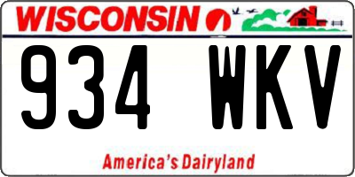 WI license plate 934WKV