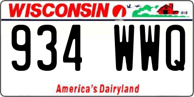 WI license plate 934WWQ