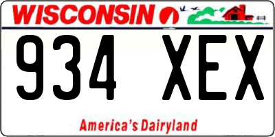 WI license plate 934XEX