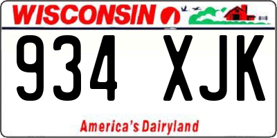 WI license plate 934XJK