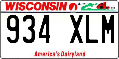 WI license plate 934XLM