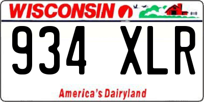 WI license plate 934XLR