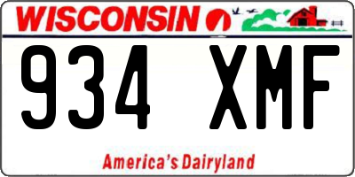 WI license plate 934XMF
