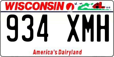 WI license plate 934XMH