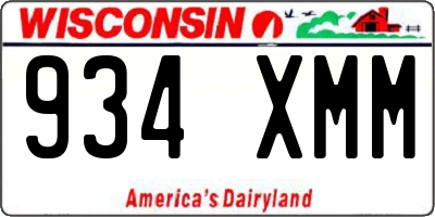 WI license plate 934XMM