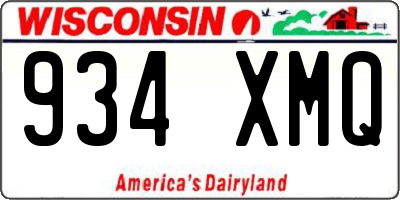 WI license plate 934XMQ