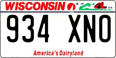 WI license plate 934XNO