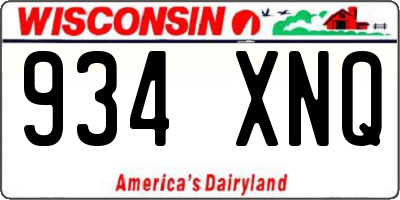 WI license plate 934XNQ