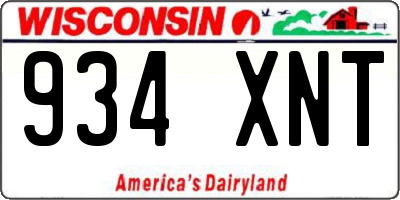 WI license plate 934XNT