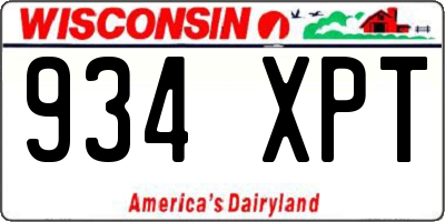 WI license plate 934XPT