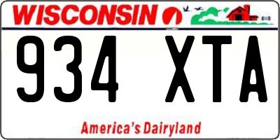 WI license plate 934XTA