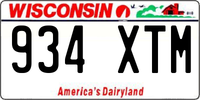 WI license plate 934XTM