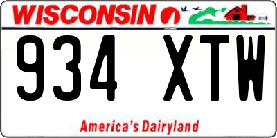 WI license plate 934XTW