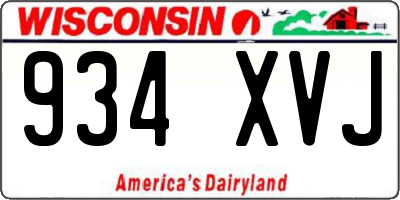 WI license plate 934XVJ