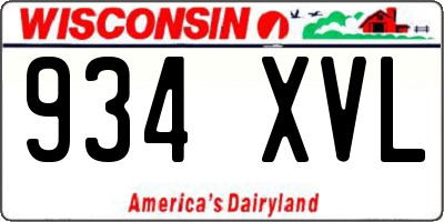 WI license plate 934XVL