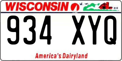 WI license plate 934XYQ