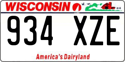 WI license plate 934XZE