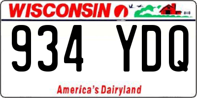 WI license plate 934YDQ
