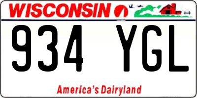 WI license plate 934YGL