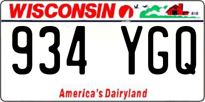 WI license plate 934YGQ