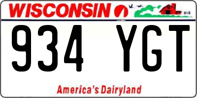 WI license plate 934YGT