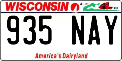 WI license plate 935NAY