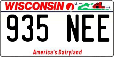 WI license plate 935NEE