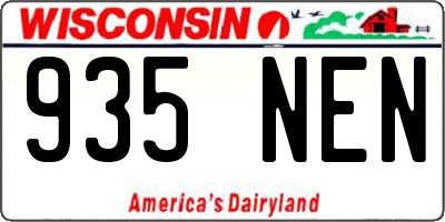 WI license plate 935NEN