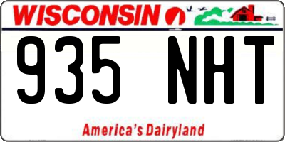 WI license plate 935NHT