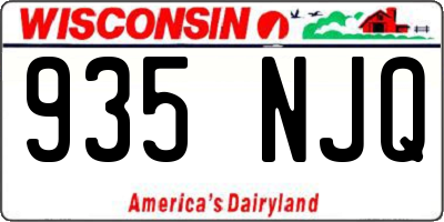 WI license plate 935NJQ