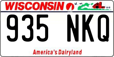 WI license plate 935NKQ