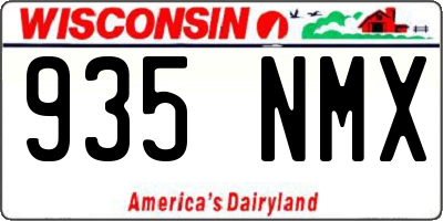 WI license plate 935NMX