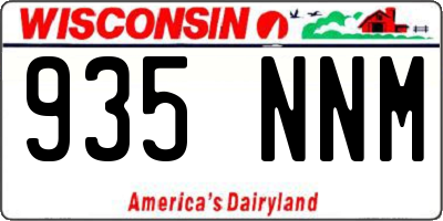 WI license plate 935NNM