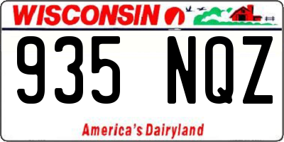 WI license plate 935NQZ