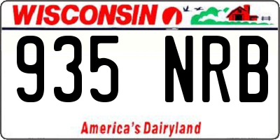 WI license plate 935NRB