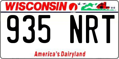 WI license plate 935NRT
