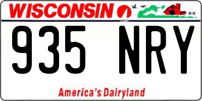 WI license plate 935NRY