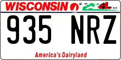 WI license plate 935NRZ