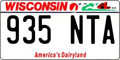 WI license plate 935NTA